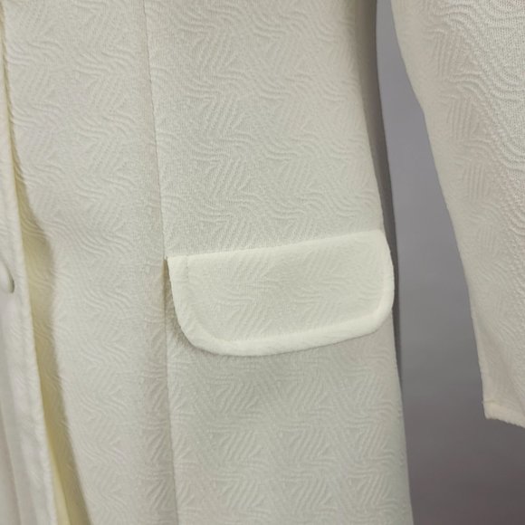 Vintage Puritan Forever Young Women's White Nehru Style Long Coat - Picture 3 of 7